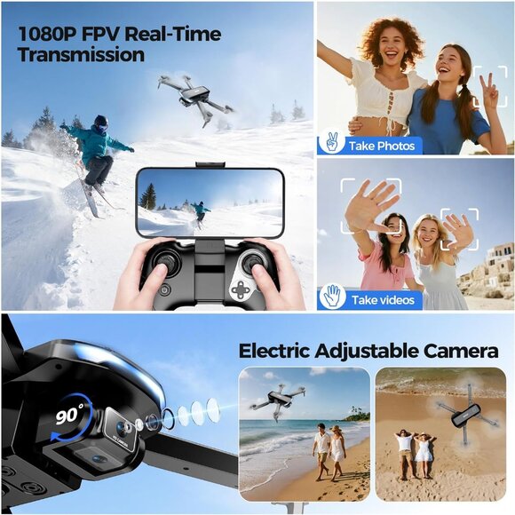 Velcase JY017 1080P FPV Foldable Drone Camera - Beginner Friendly Camera 1080P - Picture 6 of 7